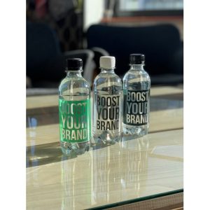 Hiilihapotettu päärynänmakuinen vesi pullossa omalla etiketillä, 330ml